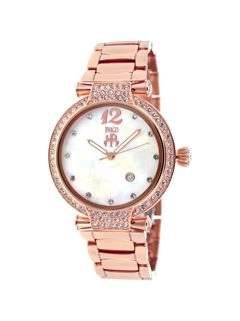 JIVAGO Bijoux crystal bezel 36mm watch - Bianco
