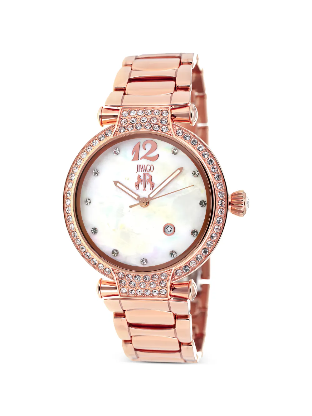 JIVAGO Bijoux crystal bezel 36mm watch - Bianco