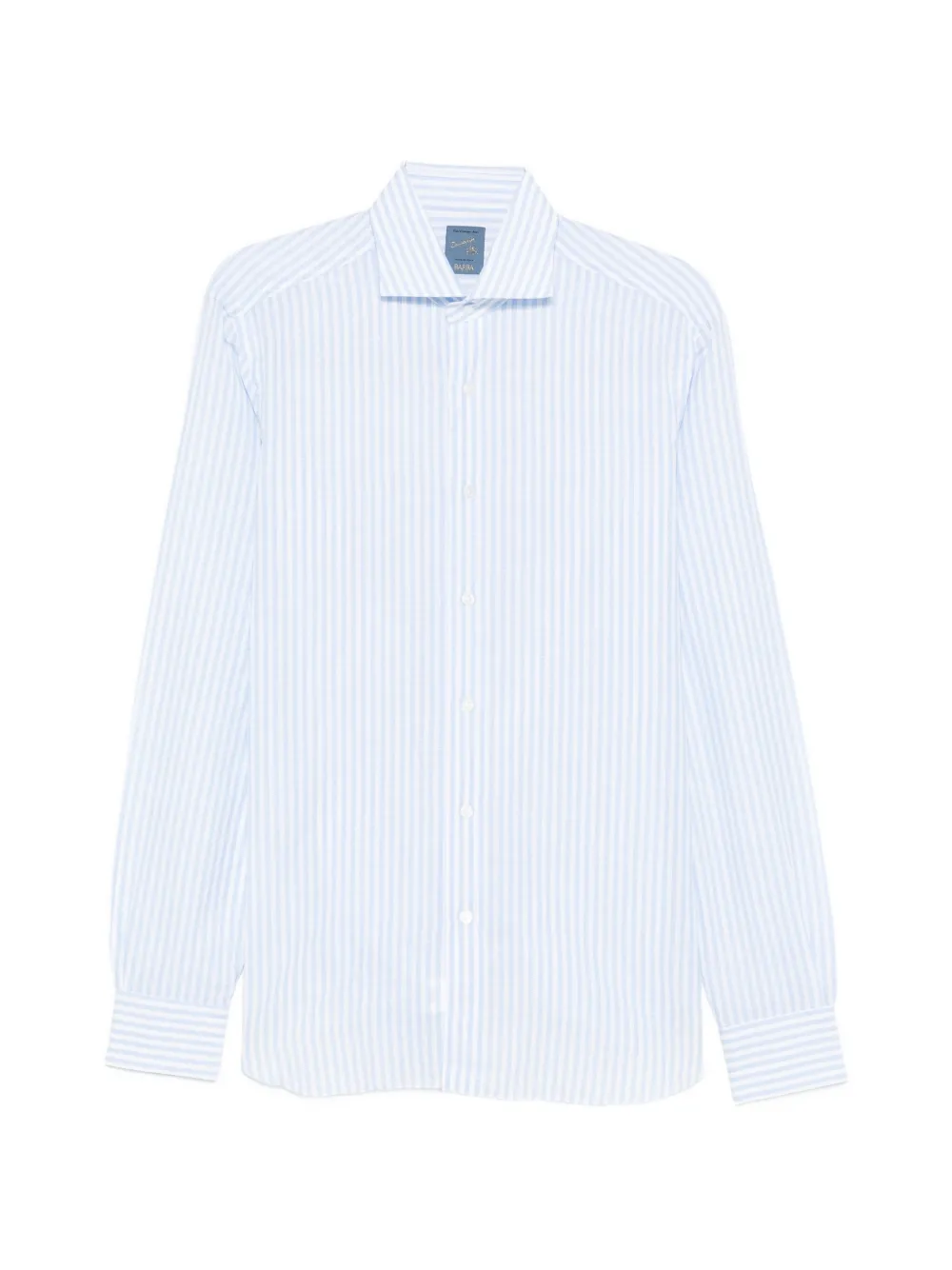 Barba buttoned striped shirt - Blu
