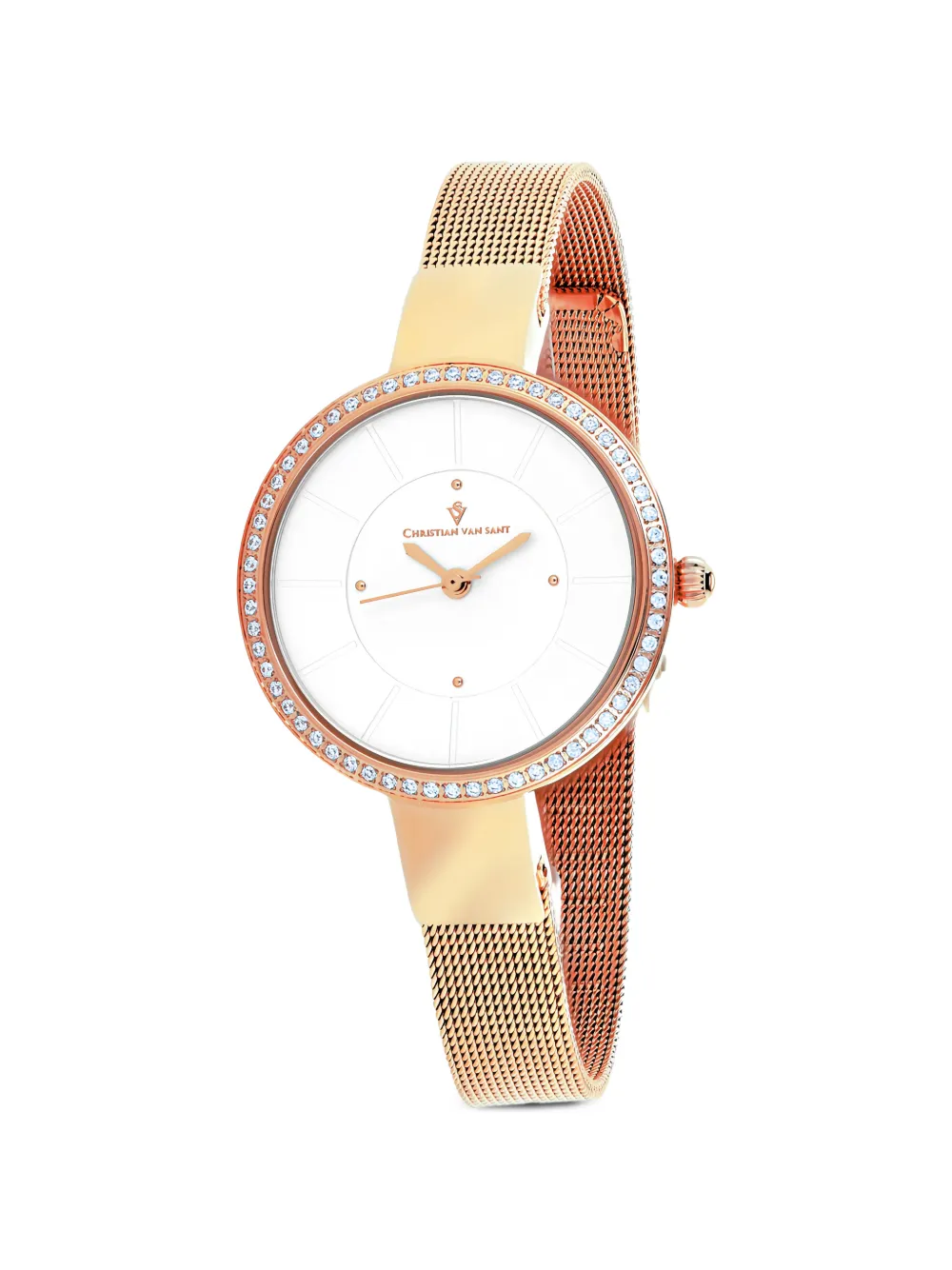 CHRISTIAN VAN SANT Reign crystal-embellished 32mm watch - Silver