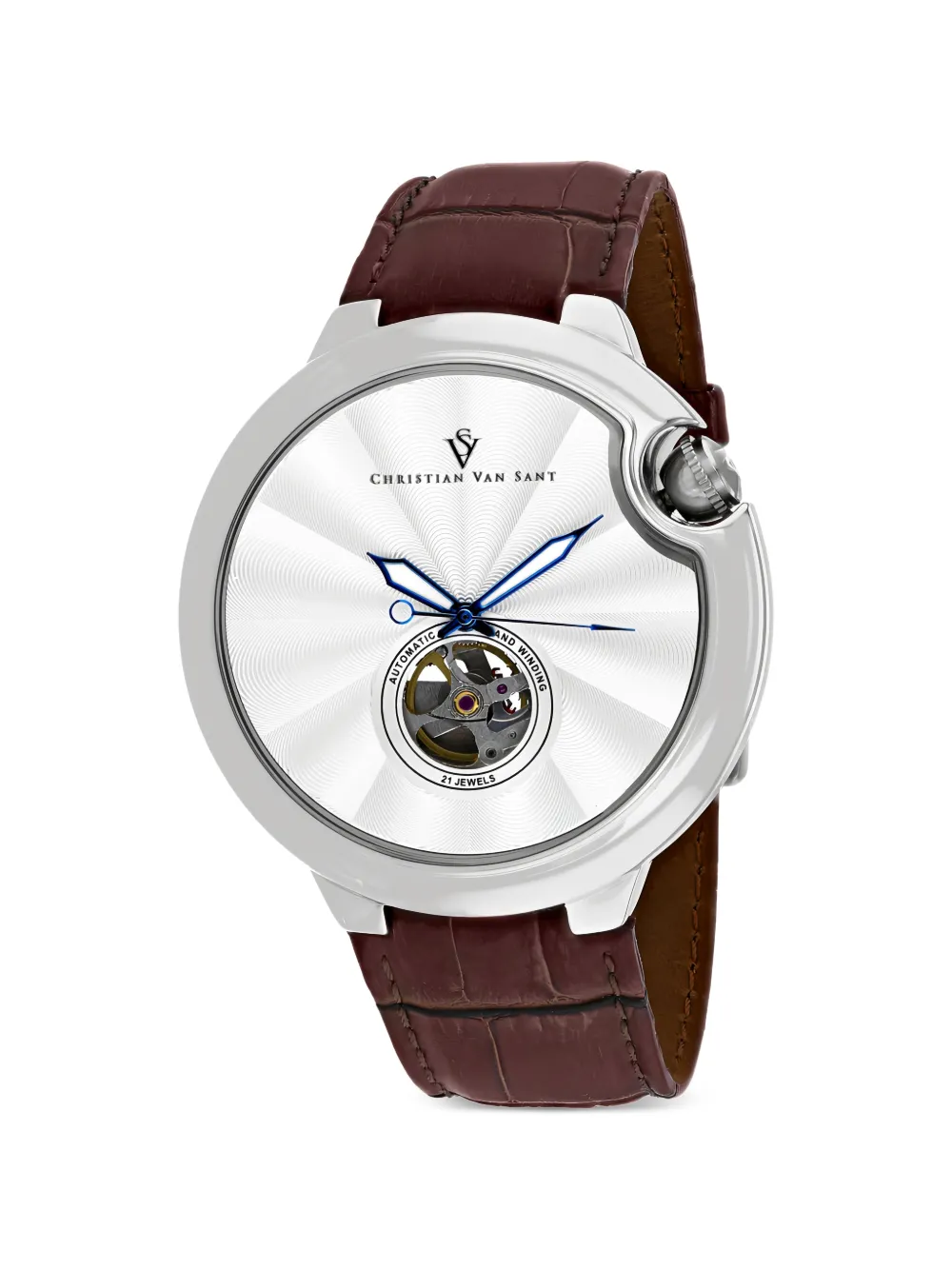 CHRISTIAN VAN SANT Cyclone automatic 46mm watch - Argento