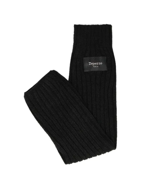 Repetto ribbed logo-patch legwarmers