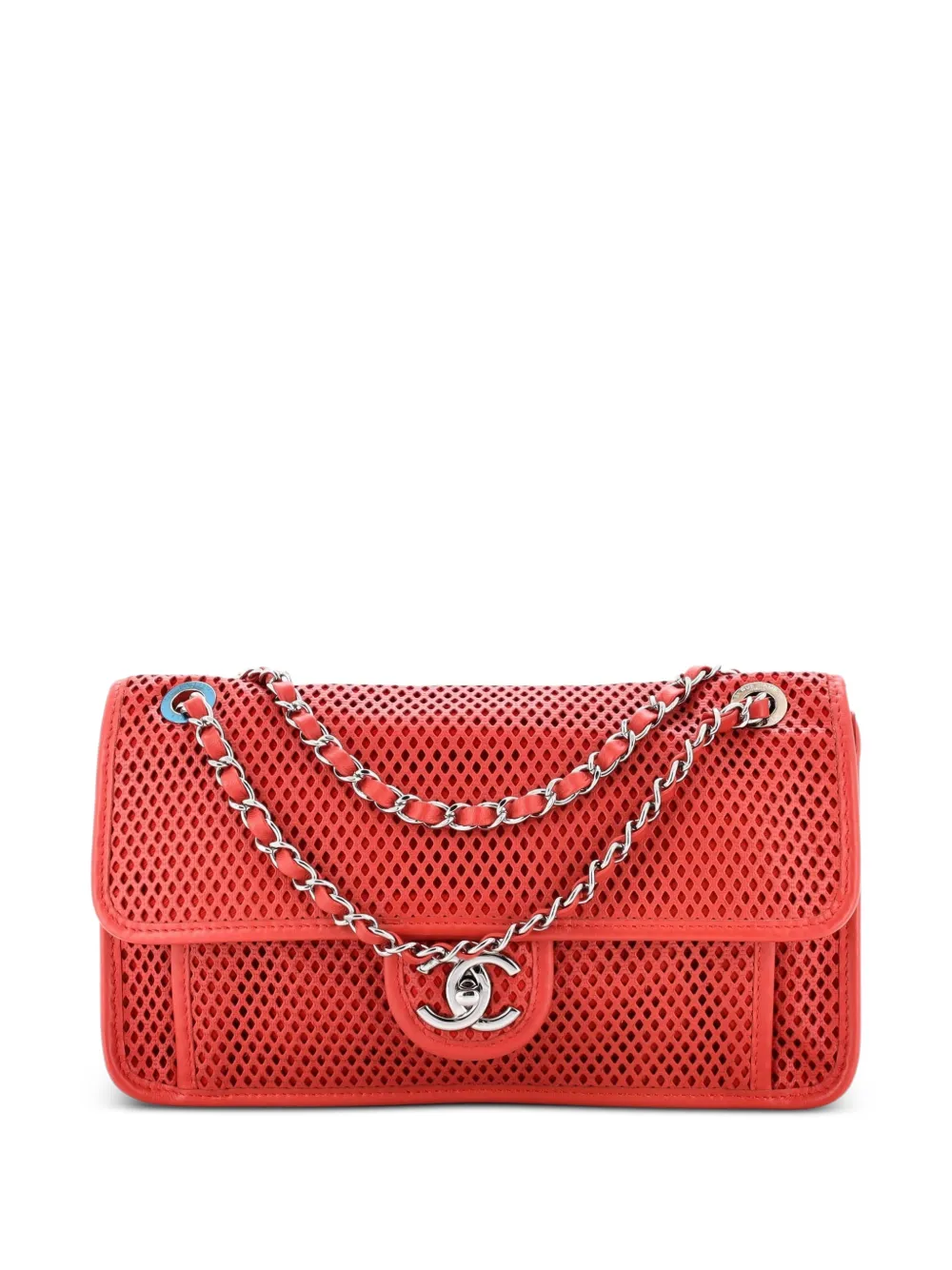 CHANEL Pre-Owned Mittelgroße perforierte Up in the Air Flap Schultertasche - Rot