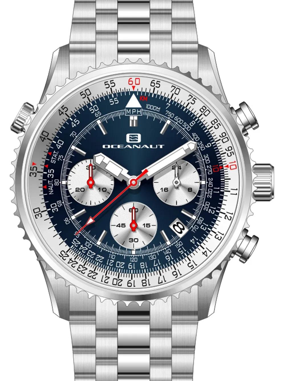  Oceanaut Montre Flight 46 Mm - Bleu 