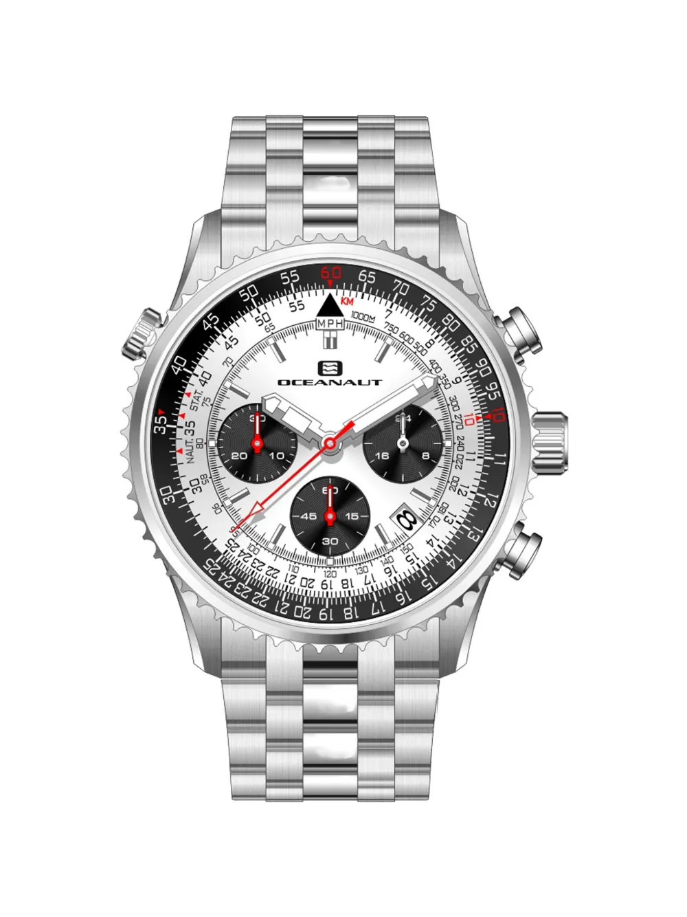 OCEANAUT Flight 46mm watch - Argento
