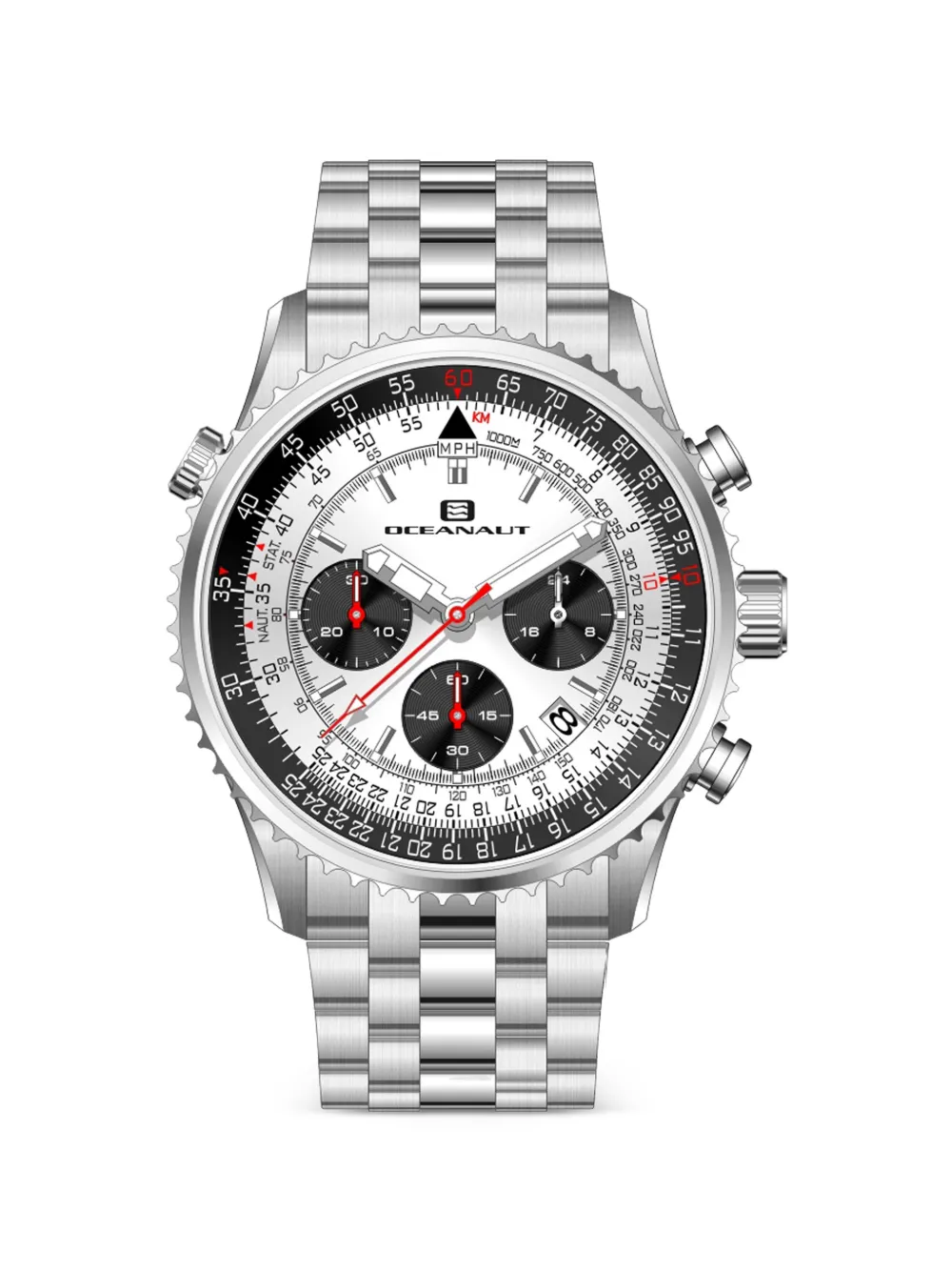 OCEANAUT Flight 46mm watch - Argento