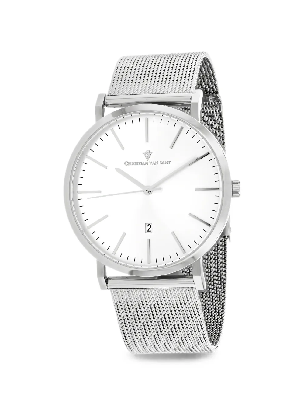 CHRISTIAN VAN SANT Paradigm mesh-strap 41mm watch - Argento