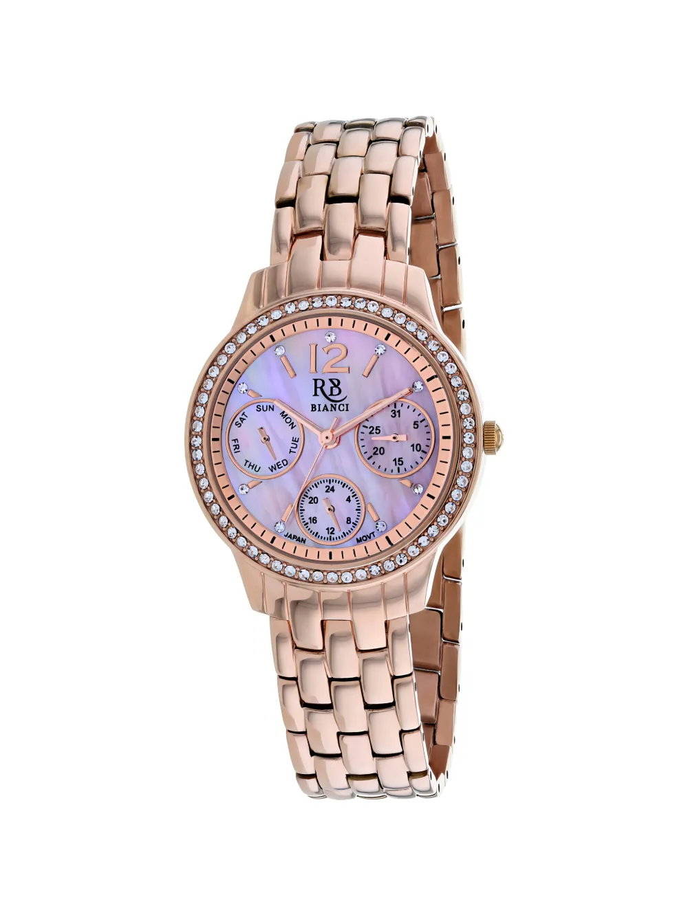 Roberto Bianci Valentini crystal-embellished 34mm watch - Rosa