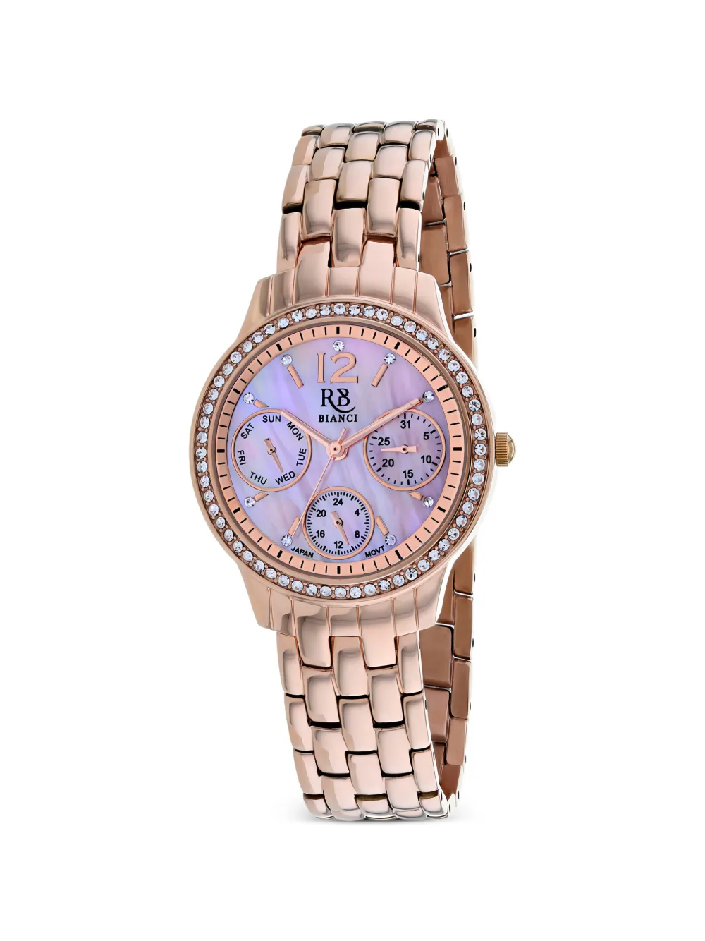 Roberto Bianci Valentini crystal-embellished 34mm watch - Rosa