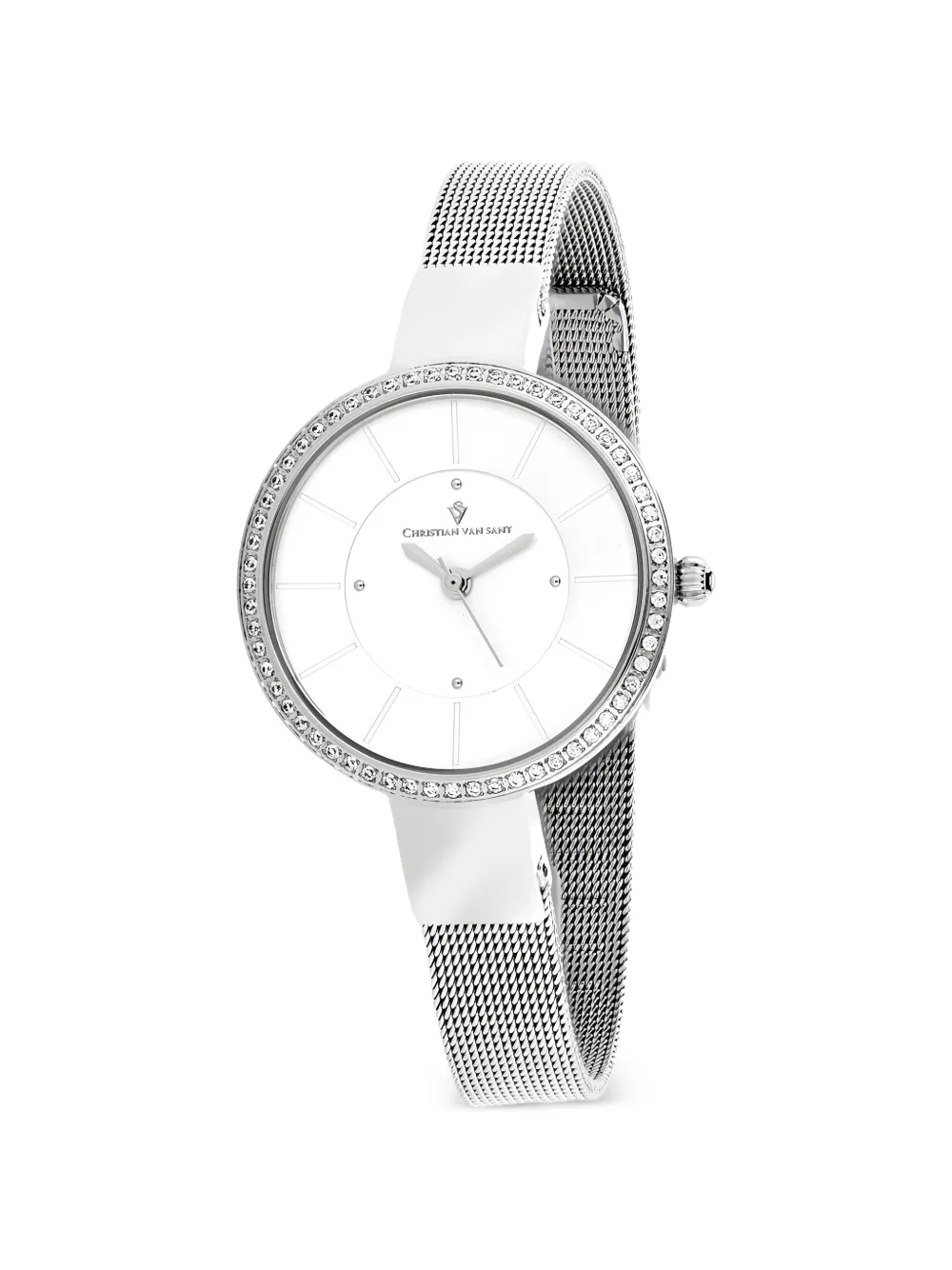 CHRISTIAN VAN SANT Reign crystal-embellished 32mm watch - Argento