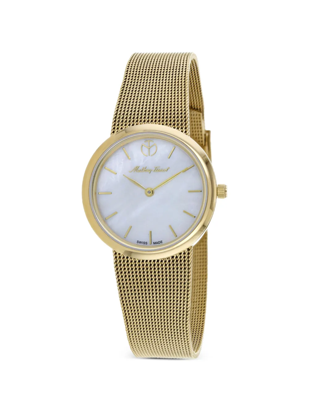 Mathey Tissot Milly mesh 30mm watch - Bianco