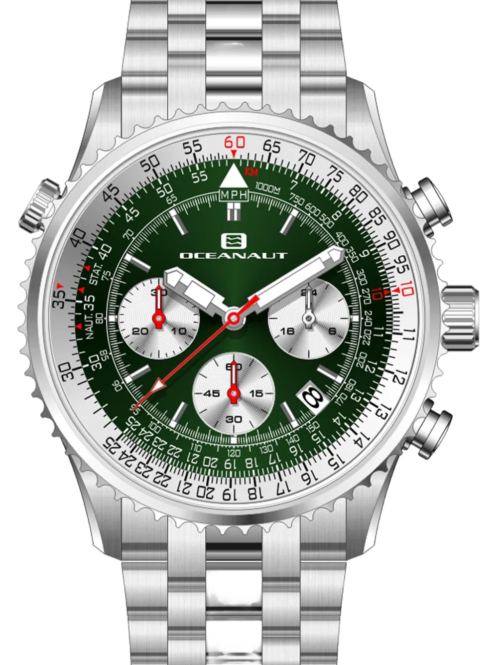  Oceanaut Orologio Flight 46mm - Verde 