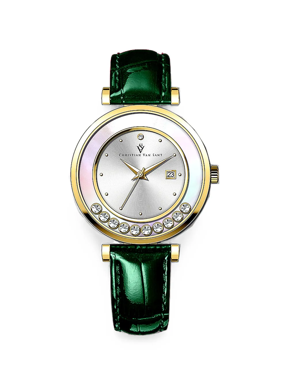 CHRISTIAN VAN SANT Bria crystal-embellished 38mm watch - Gold