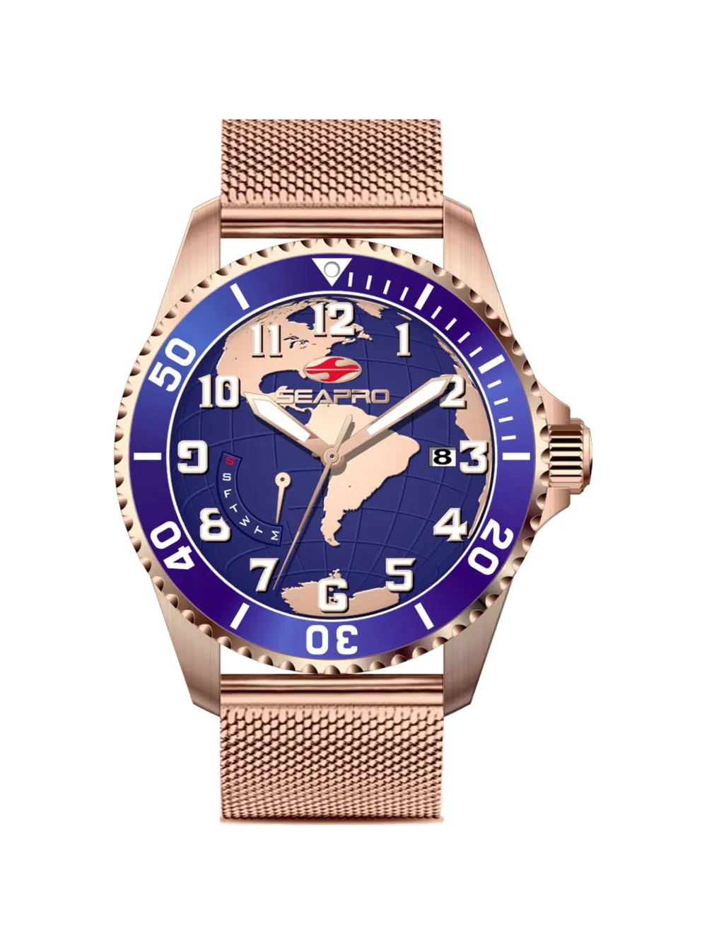 SEAPRO Voyager 42mm watch - Blu