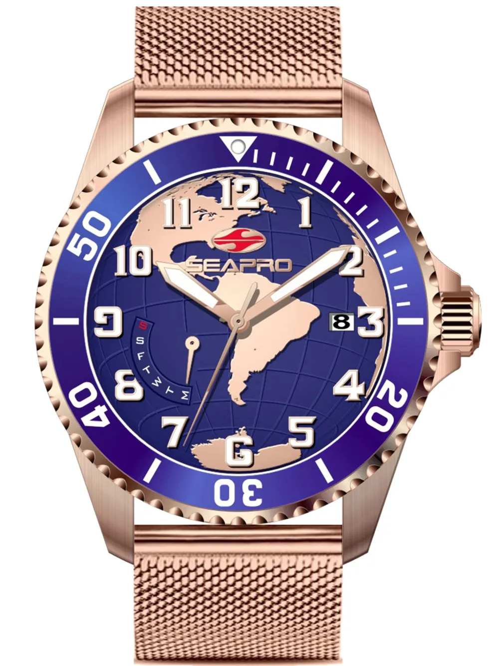  Seapro Reloj Voyager De 42 Mm - Azul 