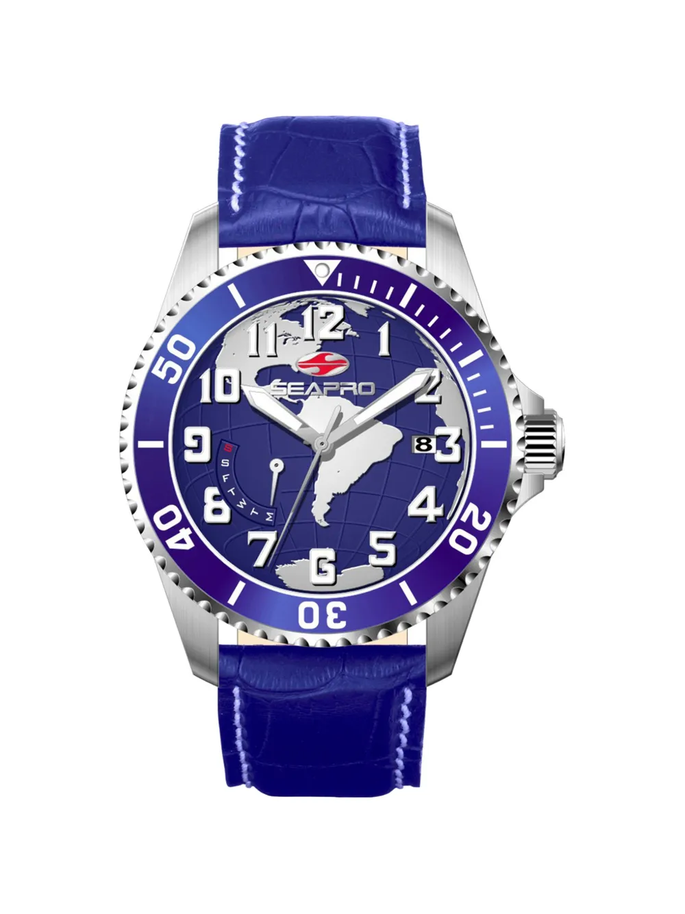 SEAPRO Voyager 42mm watch - Blu