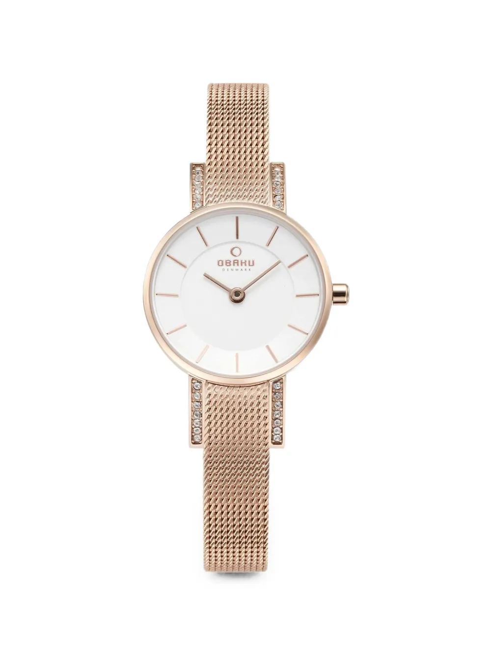 OBAKU Lykke crystal-embellished 34mm watch - Bianco