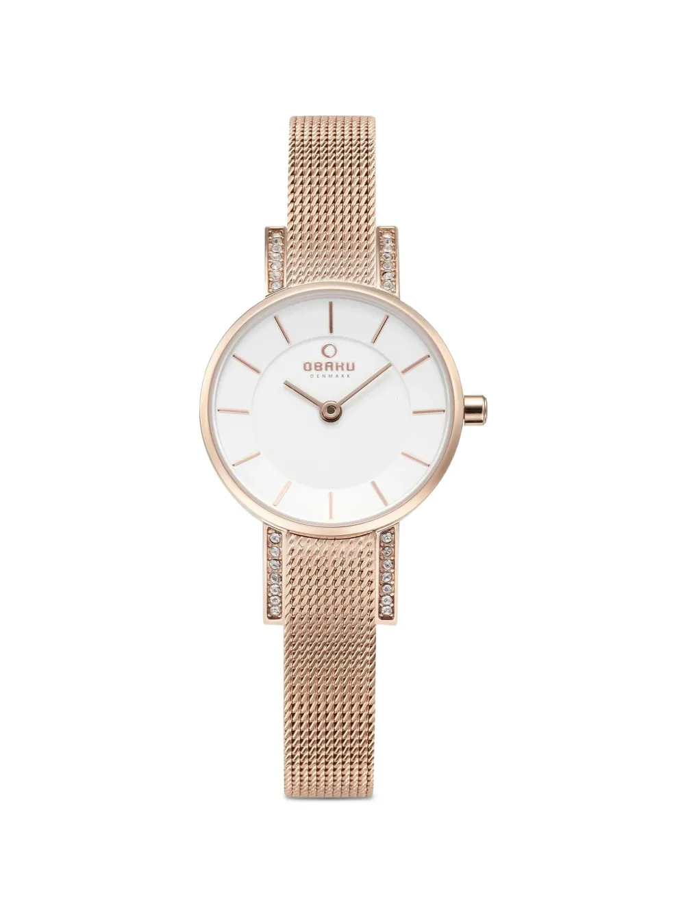 OBAKU Lykke crystal-embellished 34mm watch - Bianco