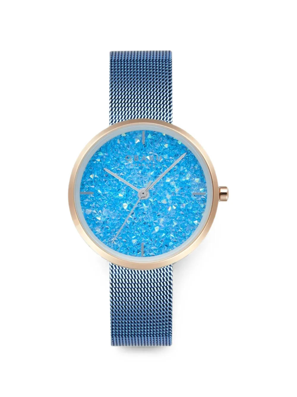 OBAKU Glimmer crystal-embellished 32mm watch - Blu