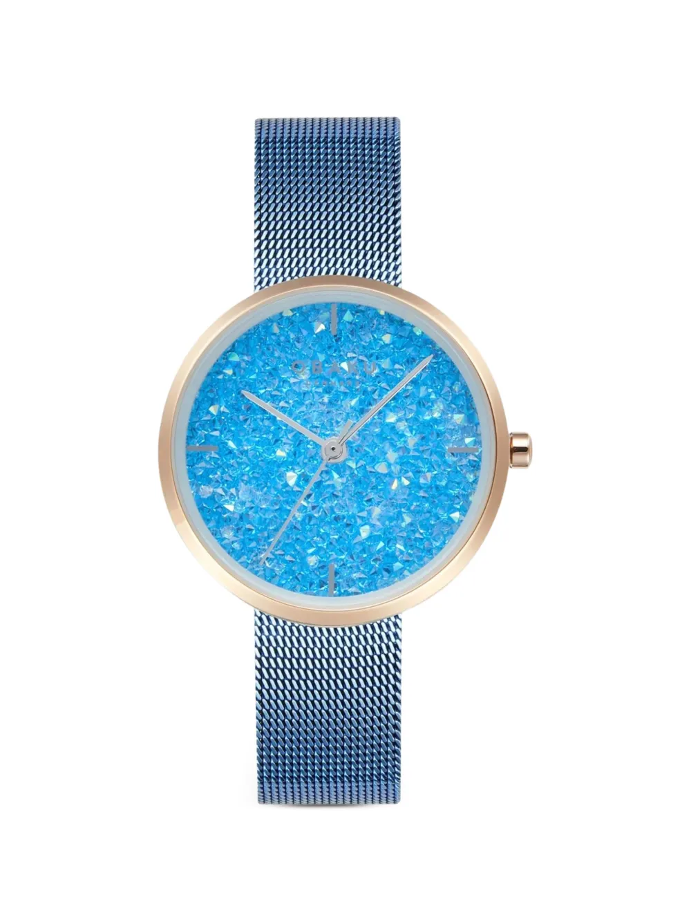 OBAKU Glimmer crystal-embellished 32mm watch - Blu