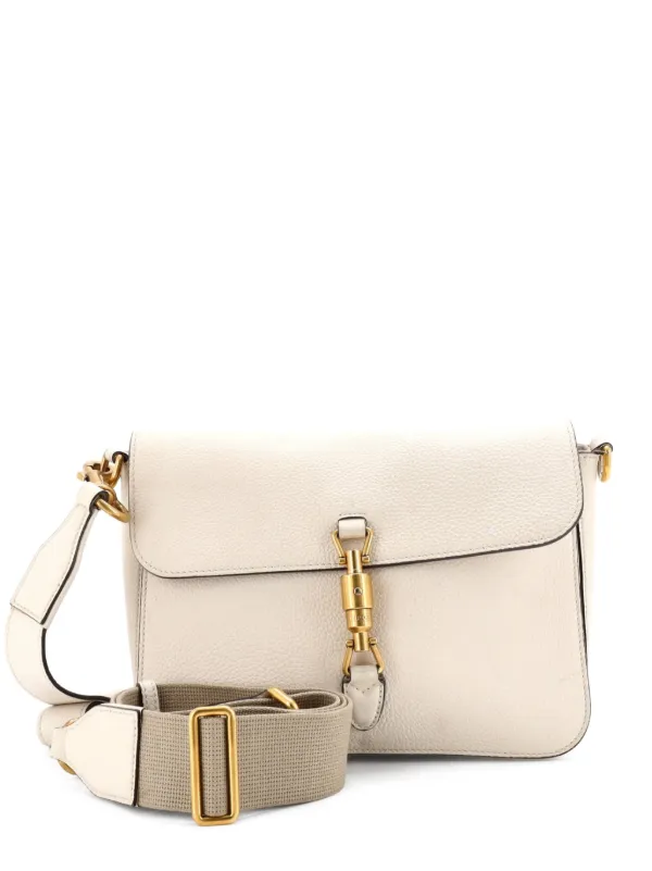 Gucci Pre-owned Jackie Soft Convertible Shoulder Bag Leather Crossbody Bag in Neutrals