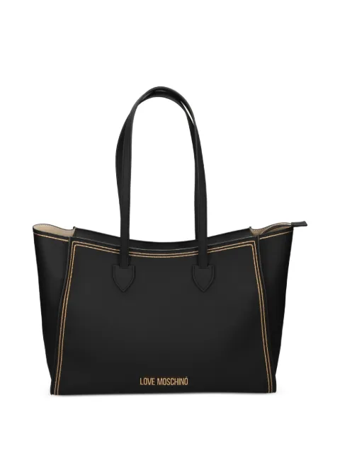 Love Moschino tote med logoplade