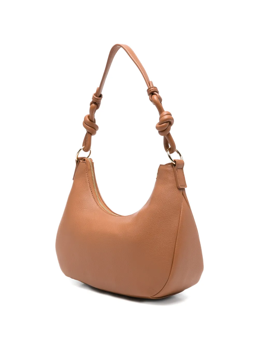 Love Moschino Schoudertas met geknoopt bandje en logoplakkaat Beige