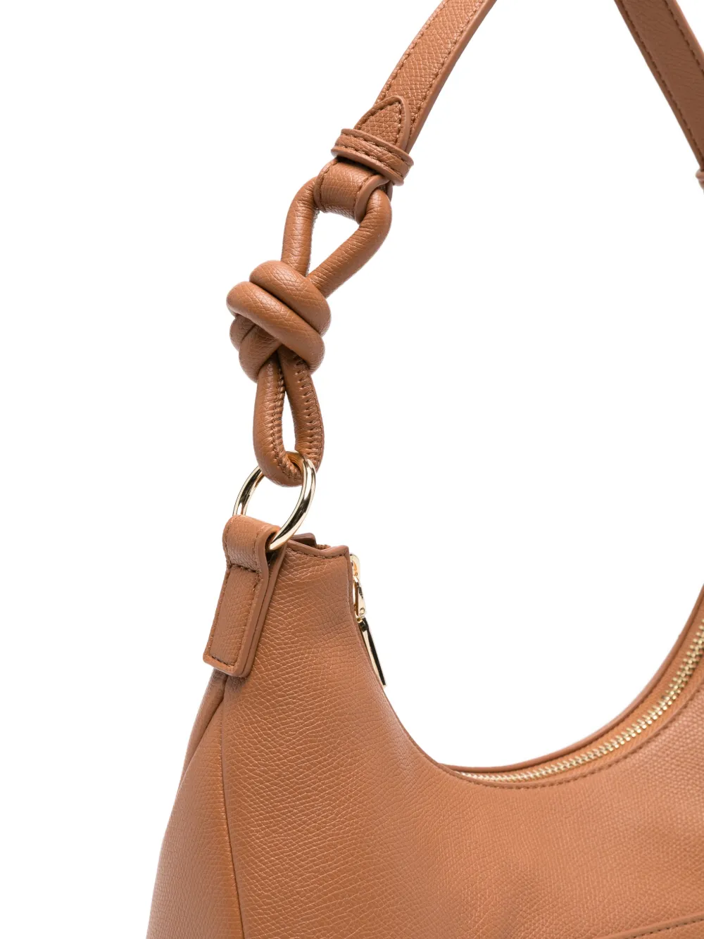 Love Moschino Schoudertas met geknoopt bandje en logoplakkaat Beige