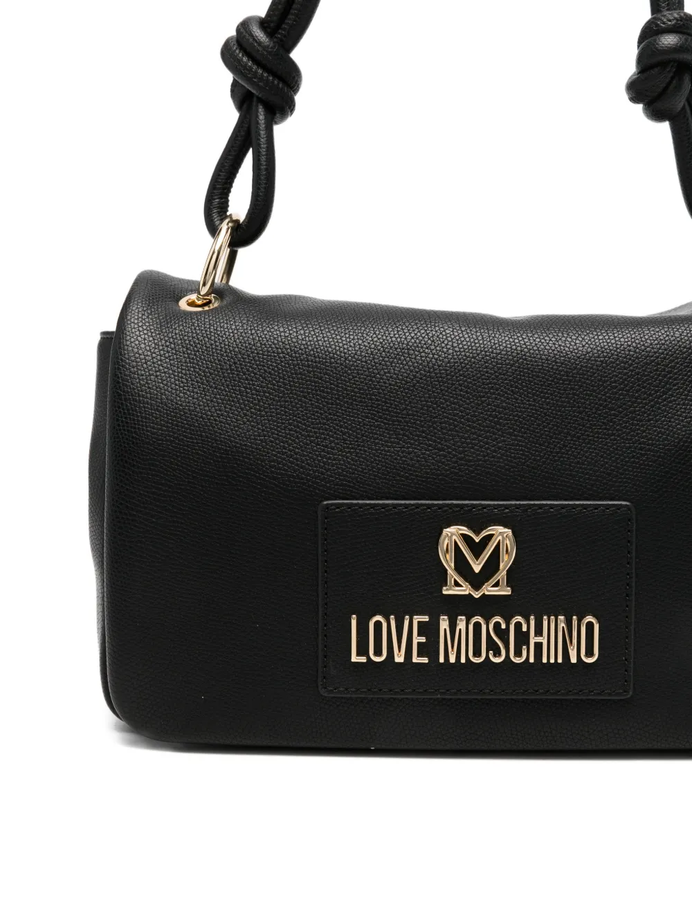 Love Moschino Schoudertas met logoplakkaat Zwart