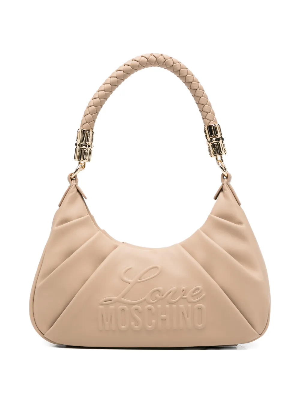 Love Moschino embossed-logo shoulder bag - Toni neutri