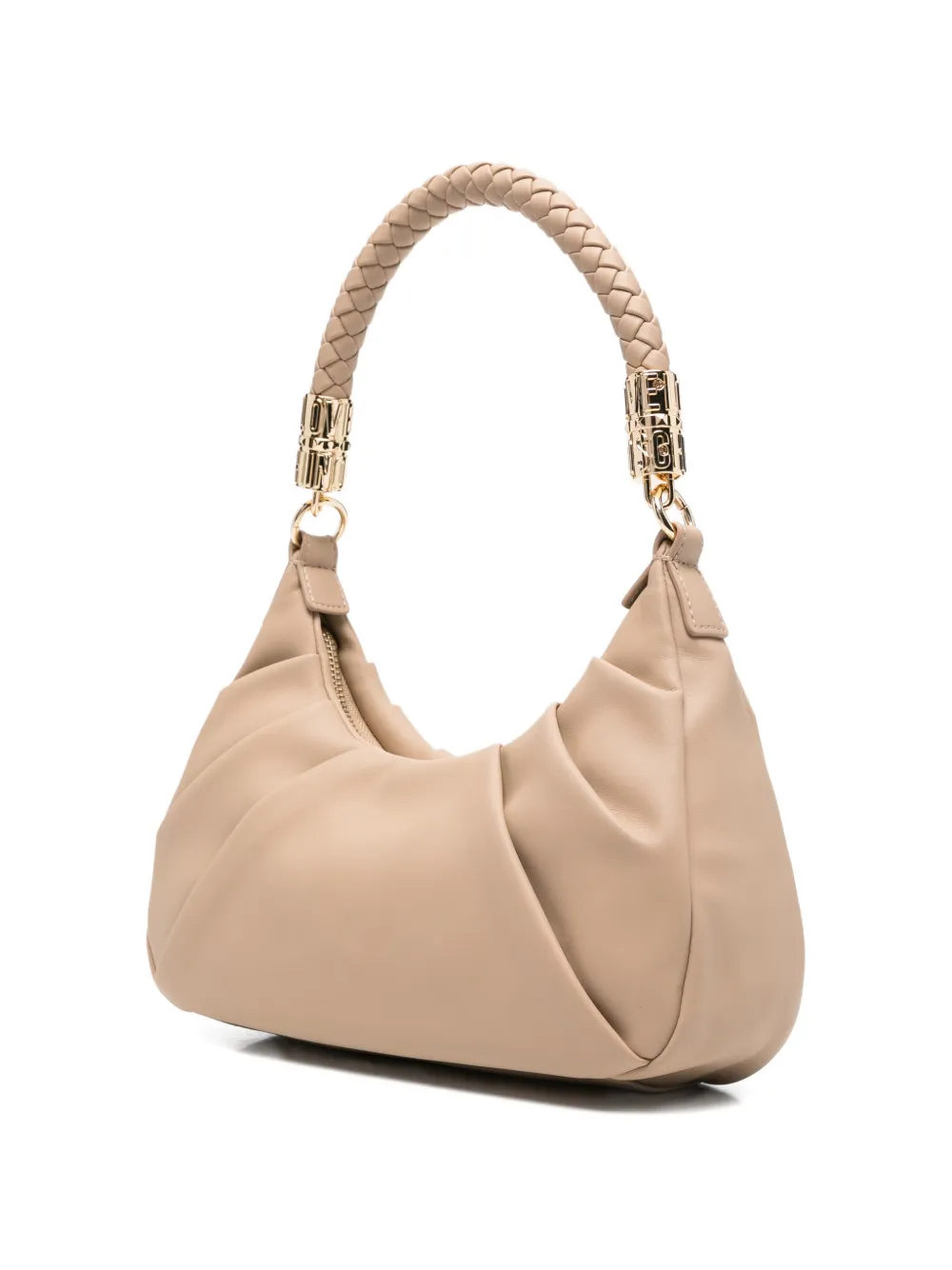 Love Moschino Schoudertas met logo-reliëf Beige