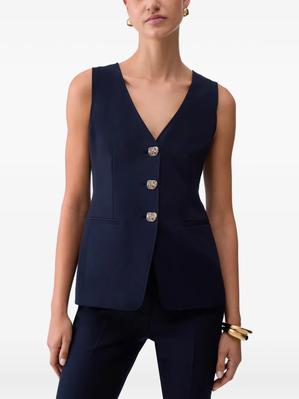 LIU JO V-neck waistcoat - Blau