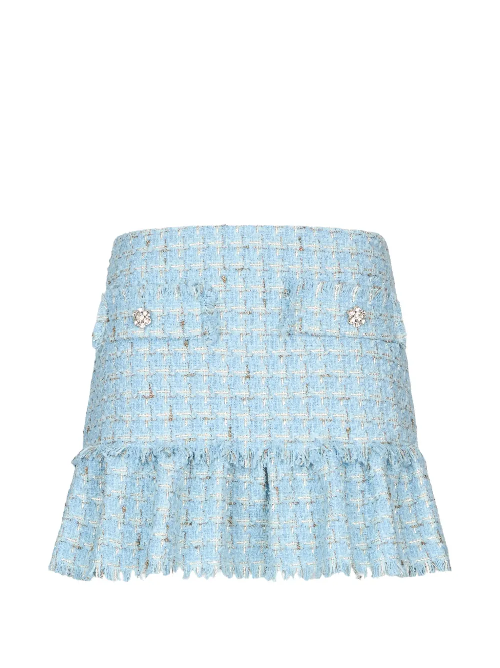 LIU JO ruffled mini skirt - Blu