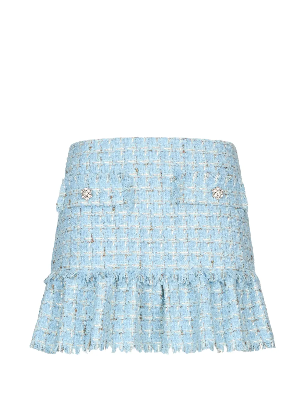 LIU JO ruffled mini skirt - Blu