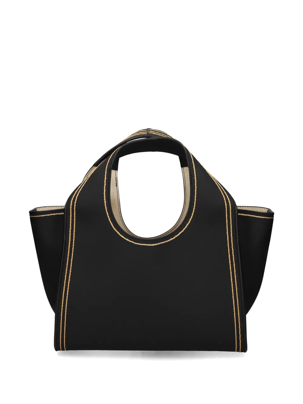 Love Moschino Shopper met stiksel en logoplakkaat Zwart