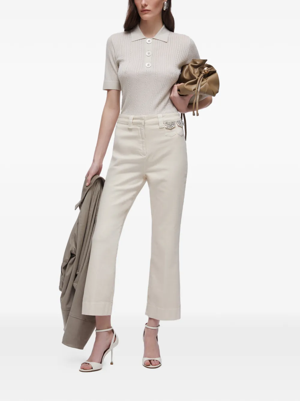 LIU JO Cropped broek Beige
