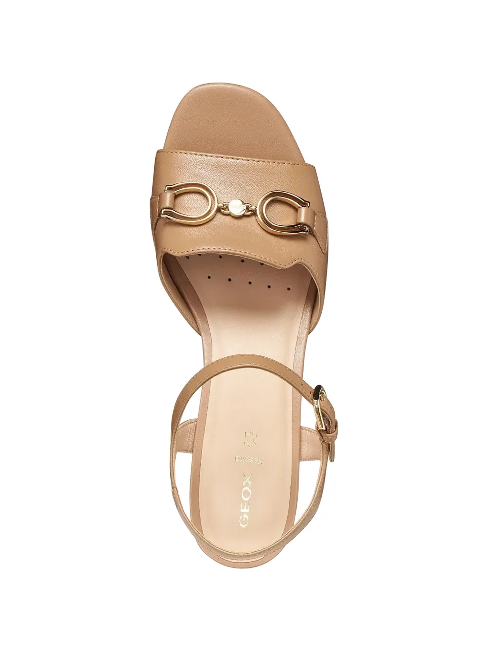 Geox 50 New Eraklia horsebit-detail buckle-fastening heeled sandals Beige