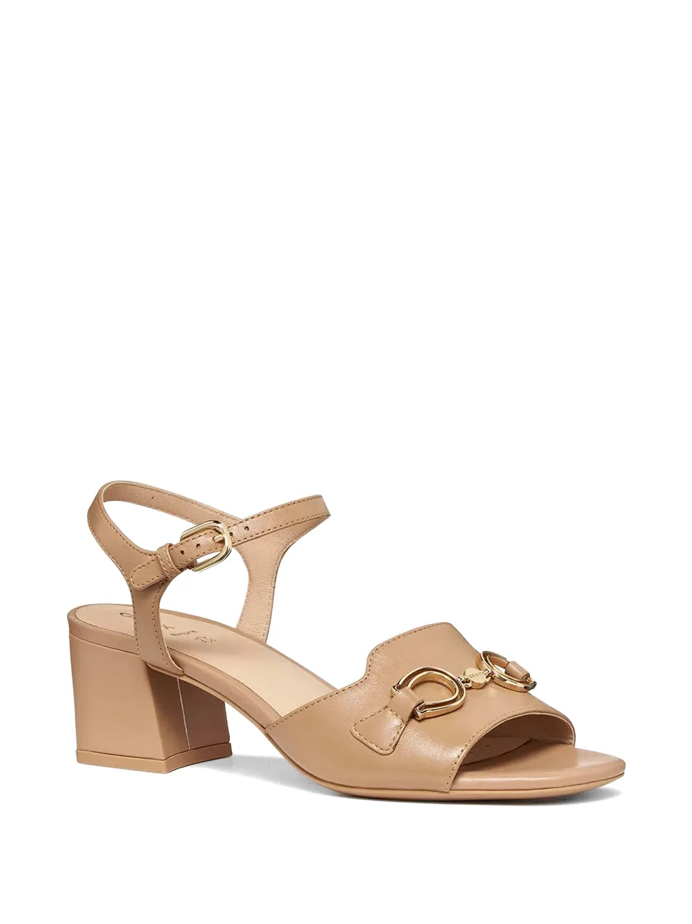 Geox 50 New Eraklia horsebit-detail buckle-fastening heeled sandals Beige