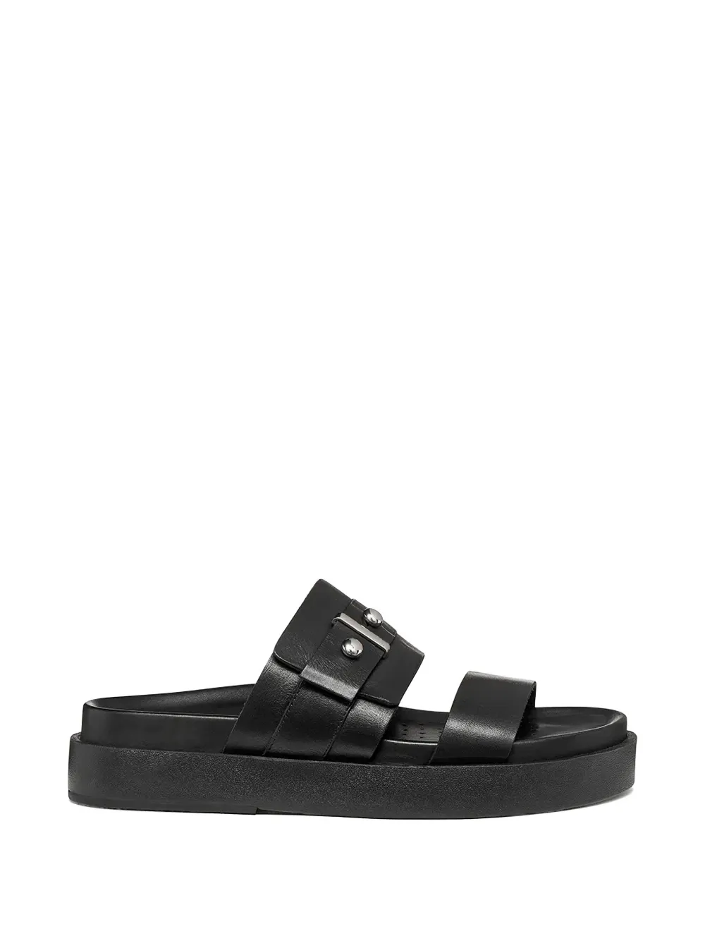 Geox Adelash H buckle-detail platform slides - Schwarz