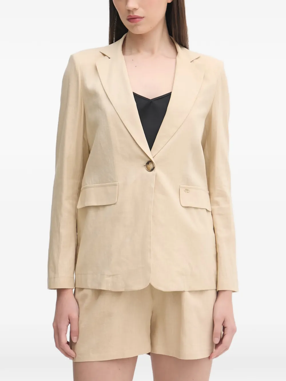 Gaudi single-breasted notched-lapels blazer