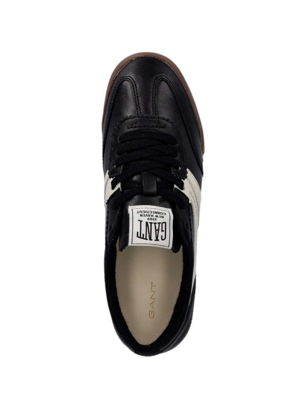 Gant logo-patch panelled sneakers Zwart