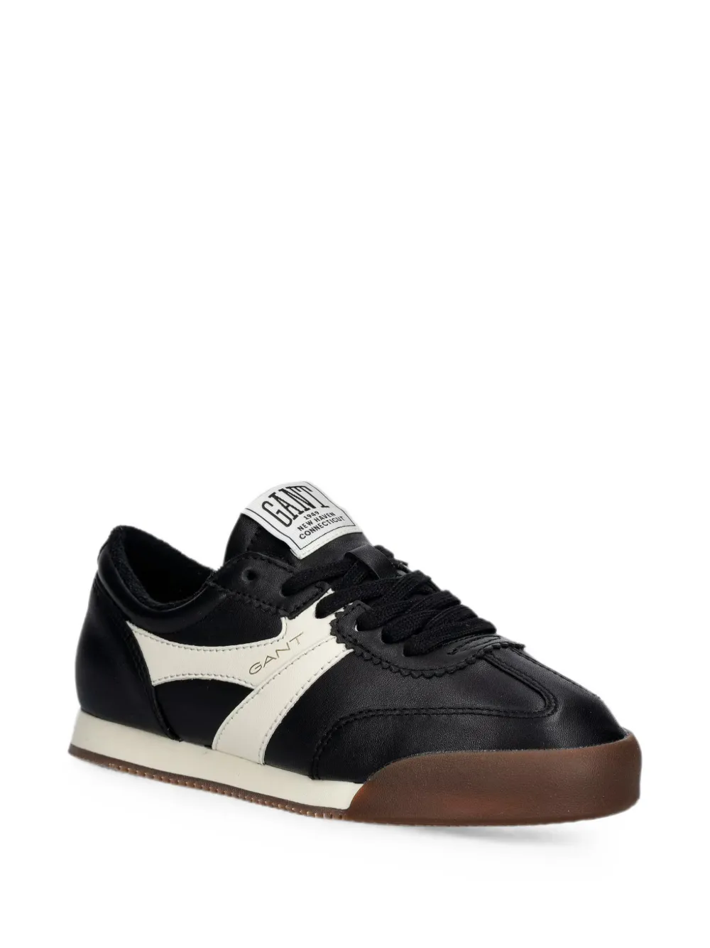 Gant logo-patch panelled sneakers Zwart