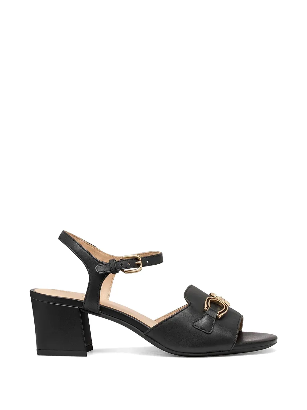 Geox 50 New Eraklia horsebit-detail buckle-fastening heeled sandals - Schwarz
