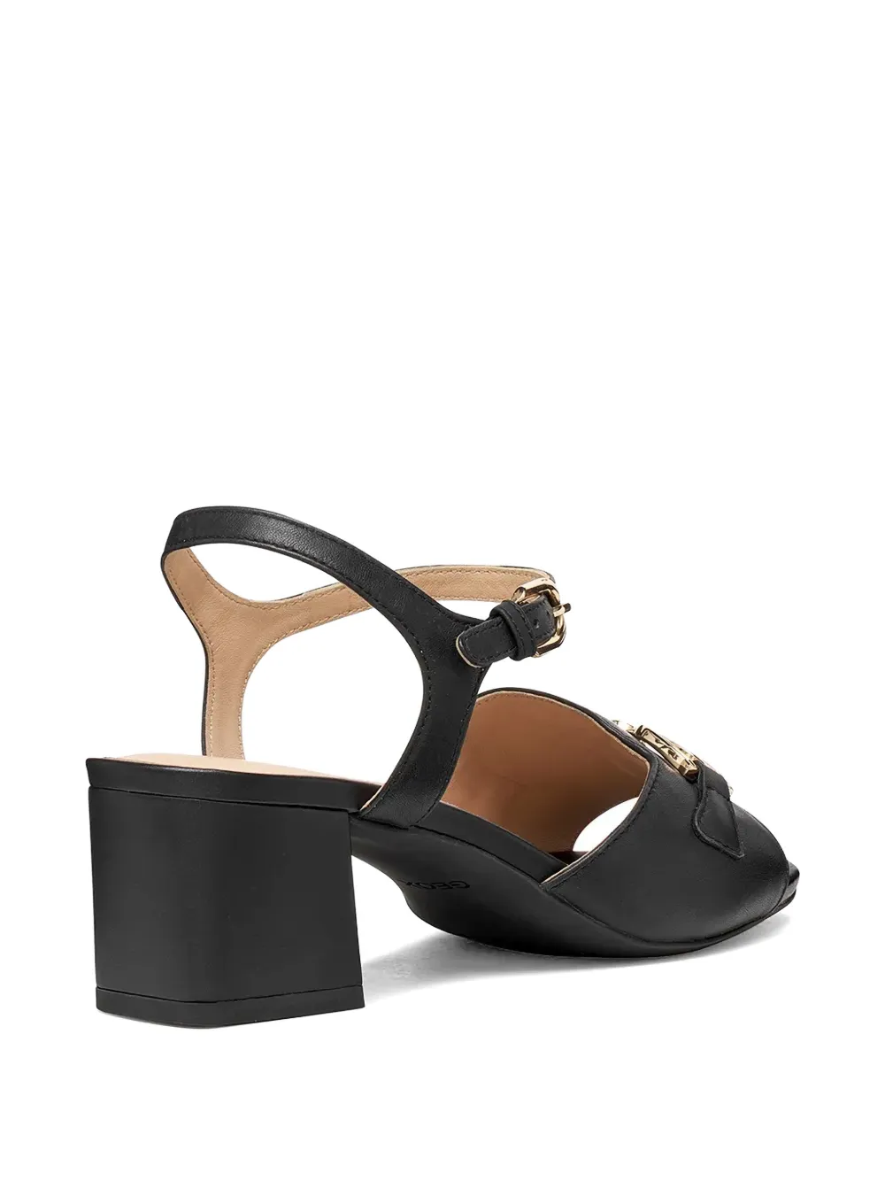 Geox 50 New Eraklia horsebit-detail buckle-fastening heeled sandals Zwart