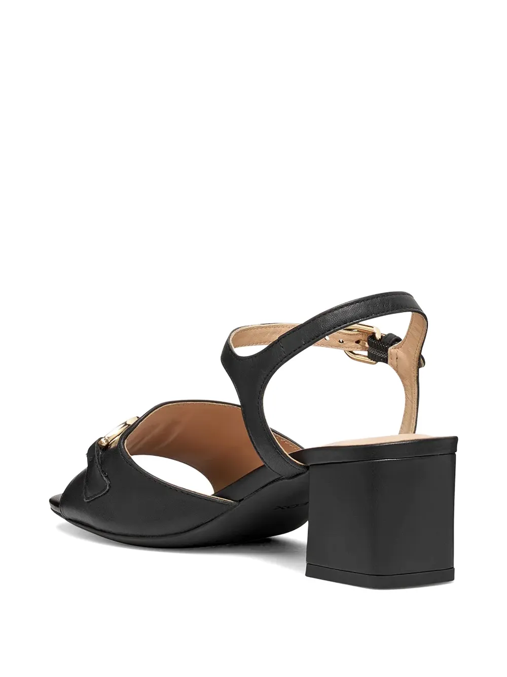 Geox 50 New Eraklia horsebit-detail buckle-fastening heeled sandals Zwart