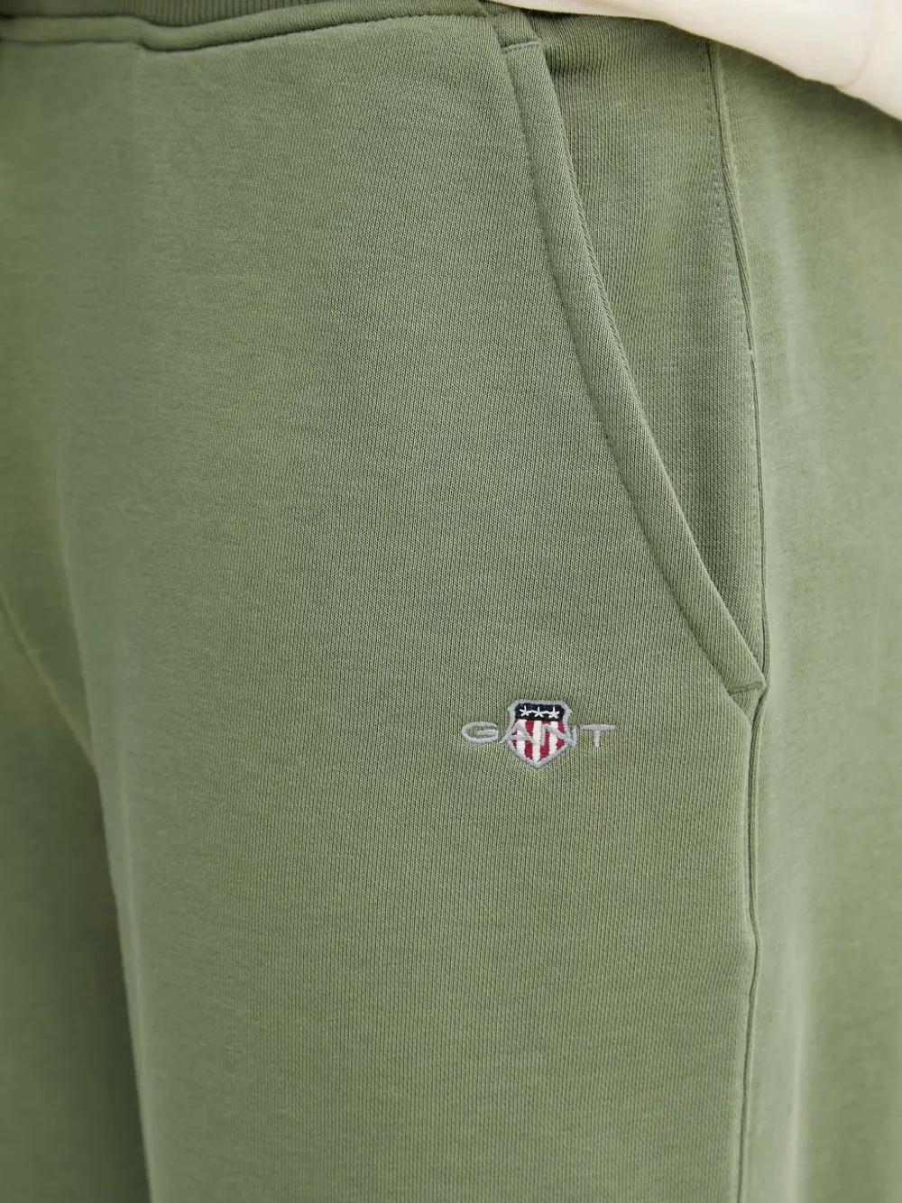 Gant logo-embroidered drawstring track pants Groen
