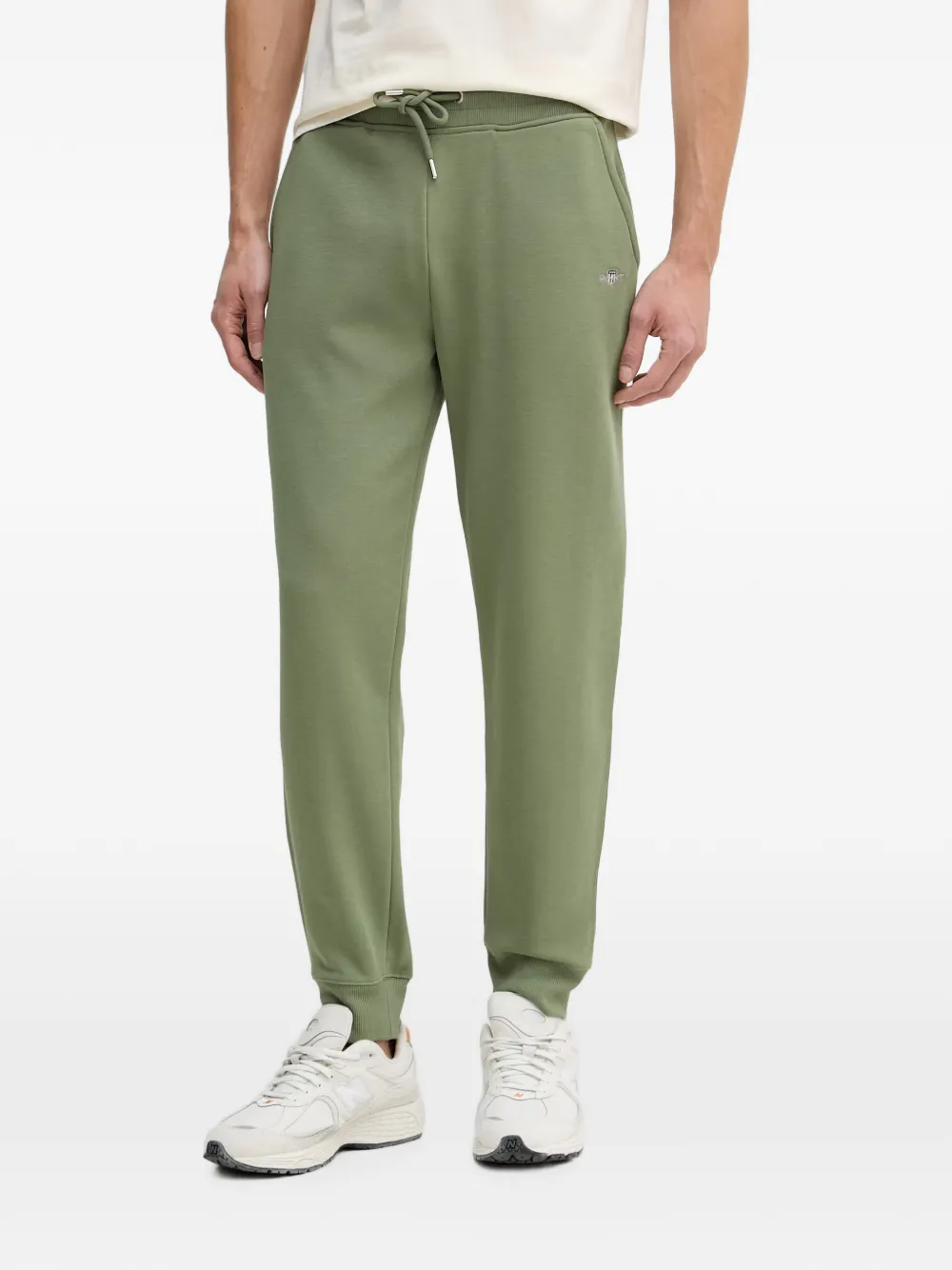 Gant logo-embroidered drawstring track pants - Verde