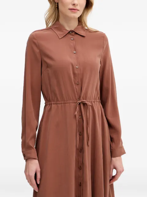 Gaudi drawstring-waist long-sleeve maxi dress