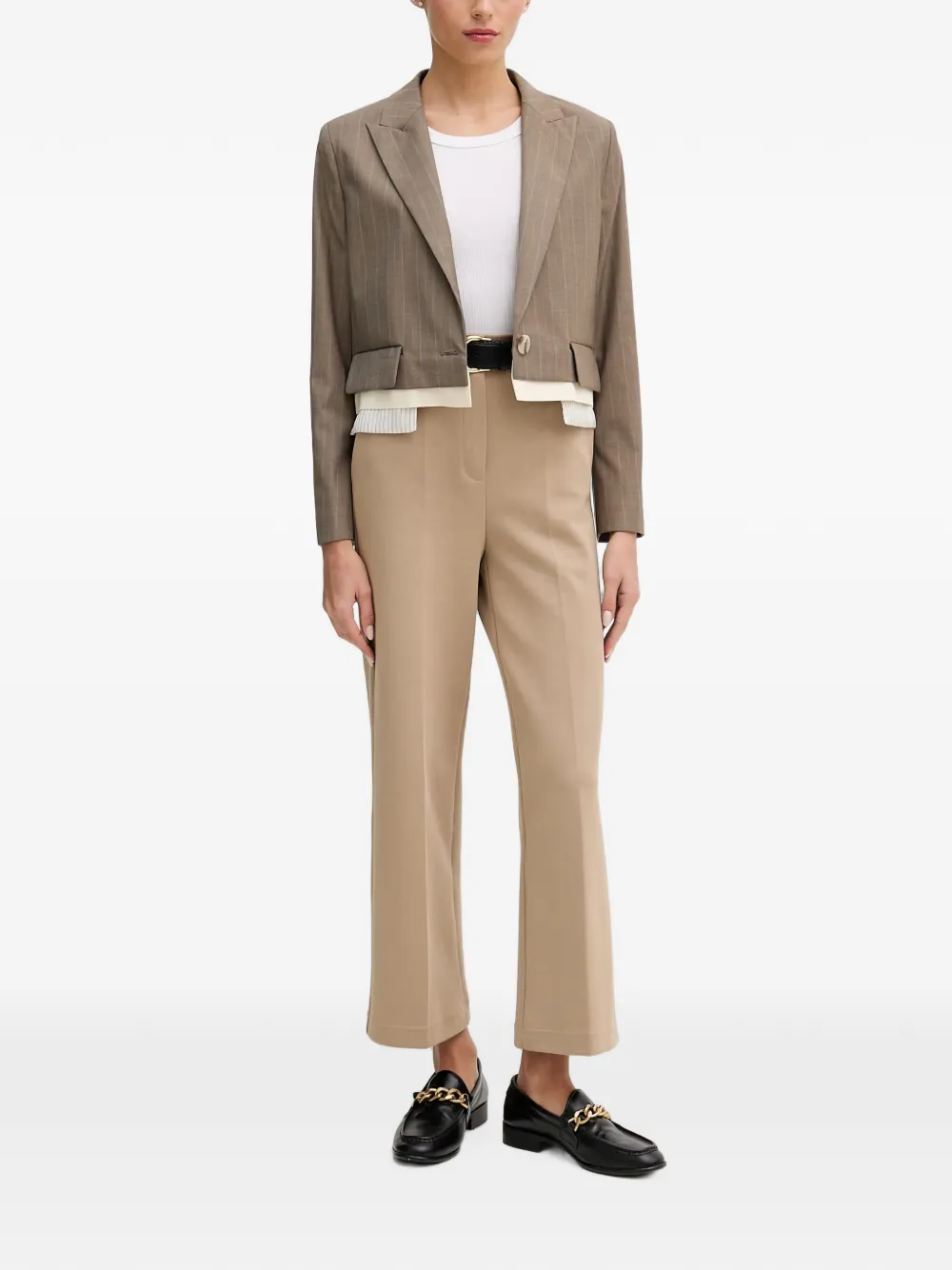 Sisley Blazer met krijtstreep Bruin
