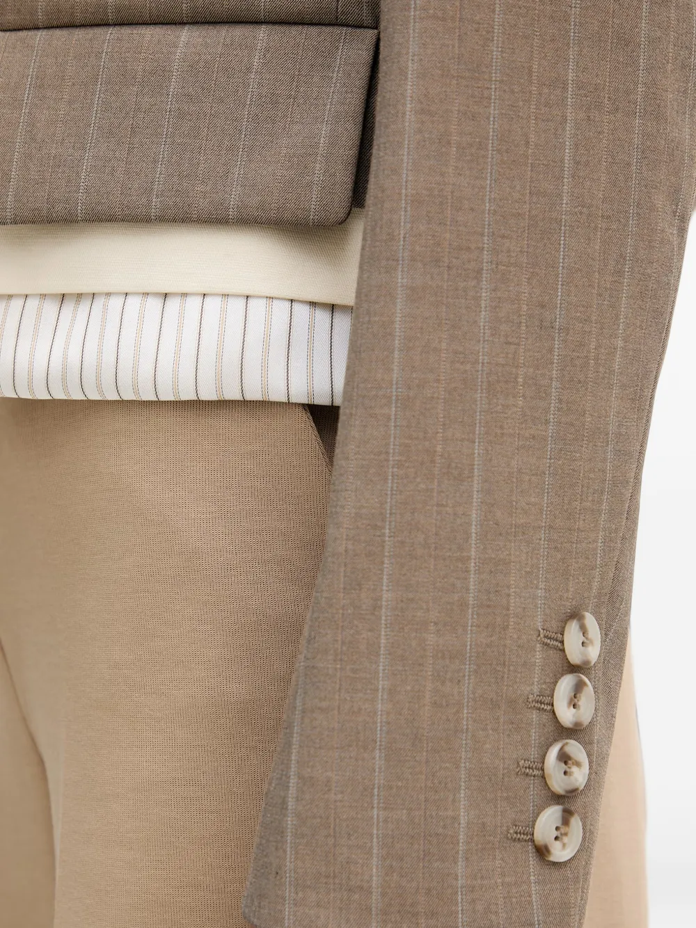 Sisley Blazer met krijtstreep Bruin